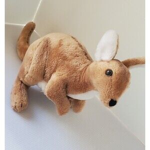 Vintage Dakin KANGAROO Baby JOEY 1975 Cabbie Plush Stuffed Animal 12” Tan Toy